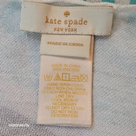 NWOT kate spade Travel Distance Sign Scarf Holiday Vacation - Picture 7 of 9